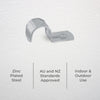DETA 20mm Metal Conduit Mounting Half Saddle - Single Pack