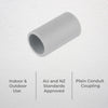 DETA 20mm Conduit Coupling - 40 Pack