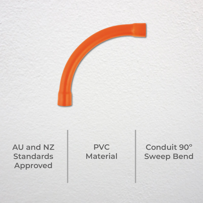 DETA 25mm 90° Heavy Duty Sweep Conduit Bend