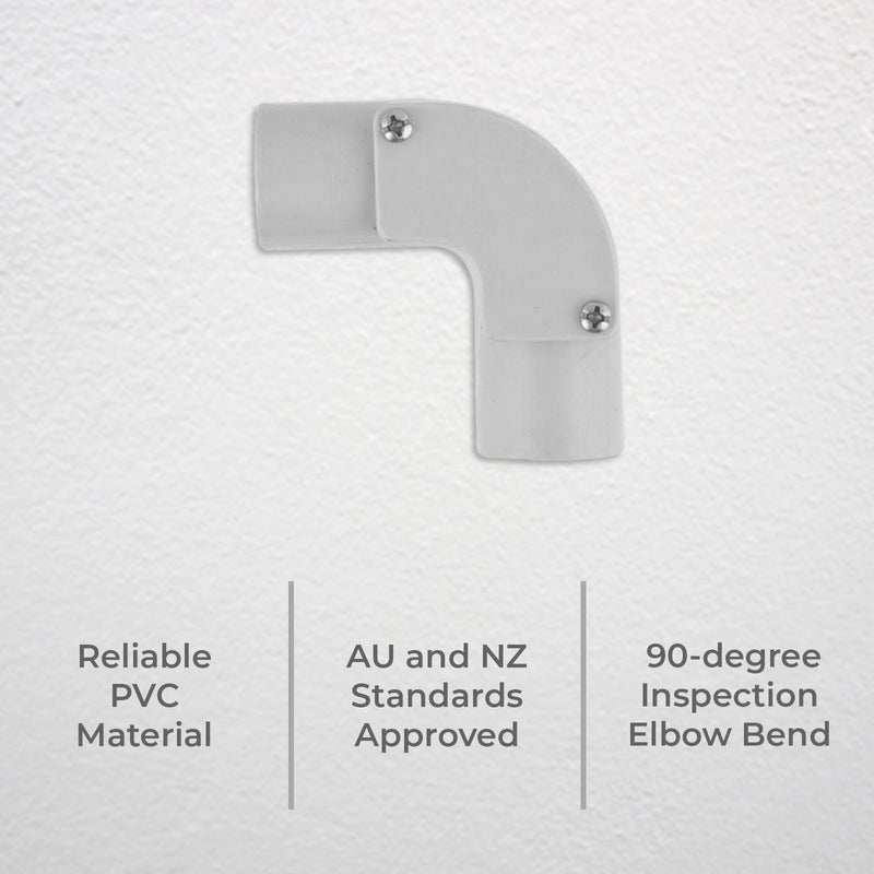 DETA 20mm 90° Degree Inspection Elbow Conduit