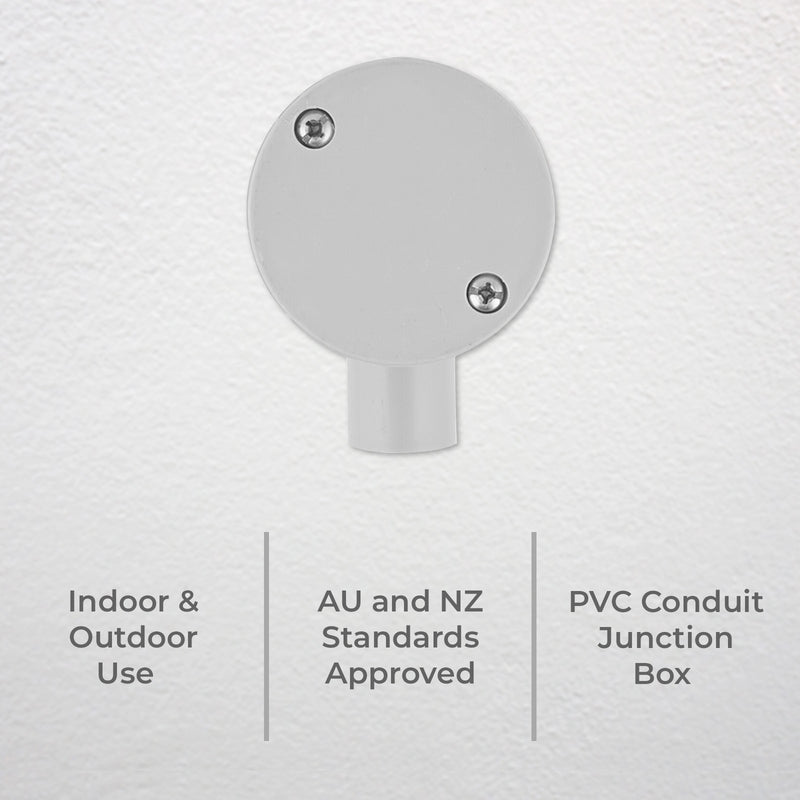 DETA 20mm 1-Way Conduit Junction Box
