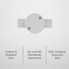 DETA 25mm 2-Way Conduit Junction Box