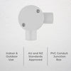 DETA 25mm 2 Way Angled Junction Box