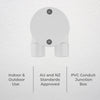 DETA 25mm 2-Way U-Shape Conduit Junction Box
