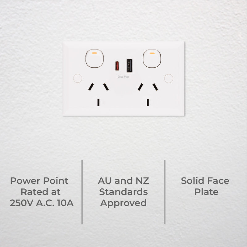 DETA 3000 Double PowerPoint  with USB A+C