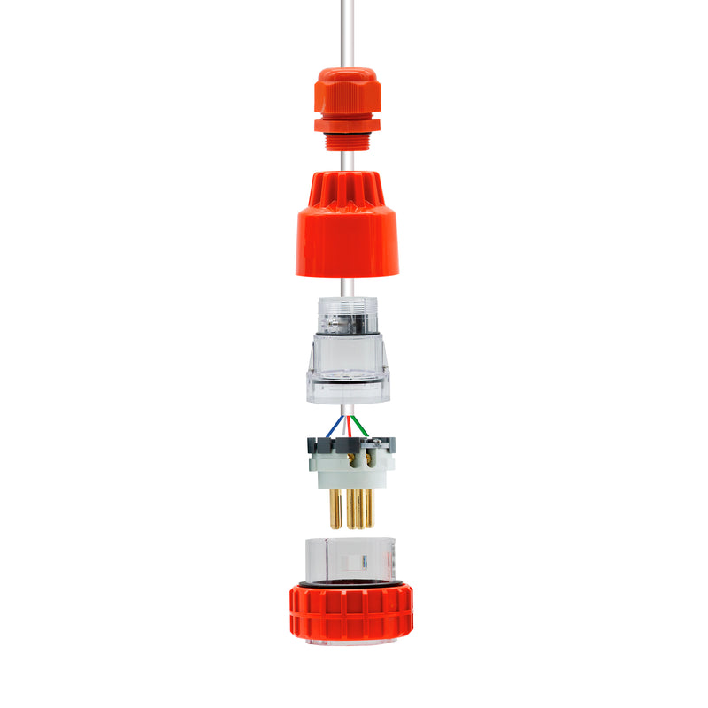 DETA 32A Industrial 5 Pin Round Straight Plug