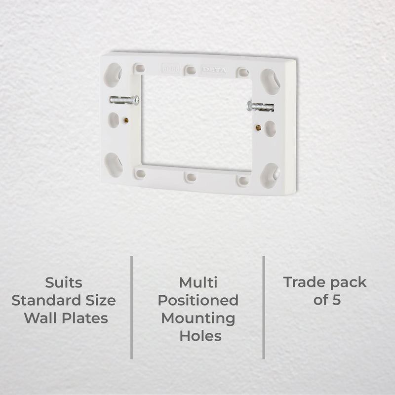 DETA Shallow Mounting Block - 5 Pack