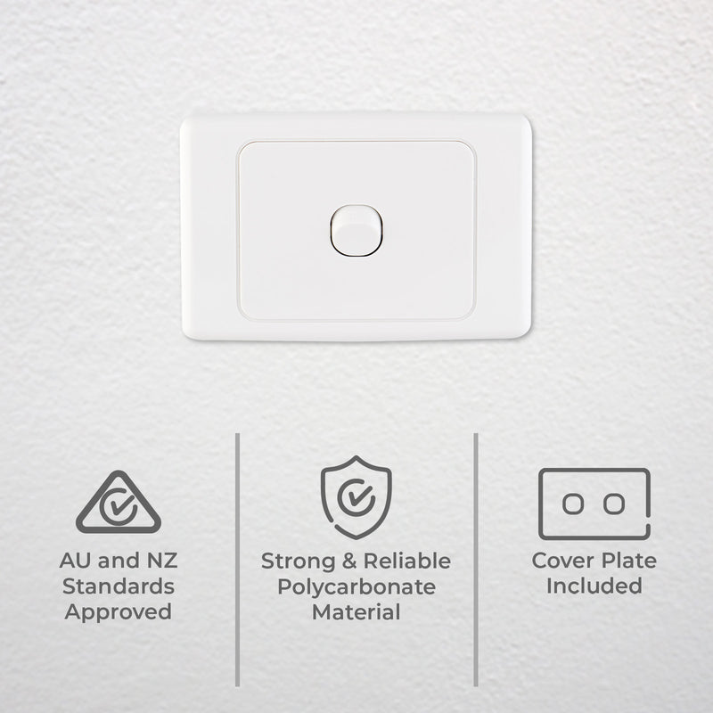 DETA White Single Gang Switch