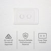 DETA White Double Gang Switch