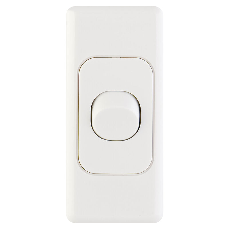 DETA White Single Architrave Switch