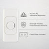 DETA White Single Architrave Switch