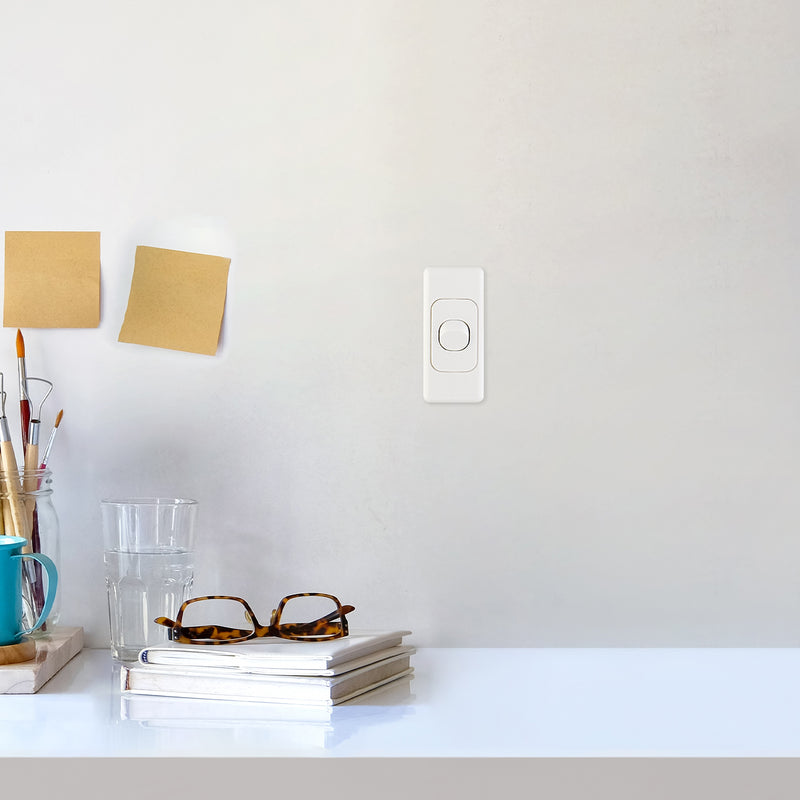 DETA White Single Architrave Switch