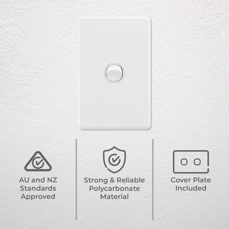 DETA X6 Matte White Single Vertical Switch