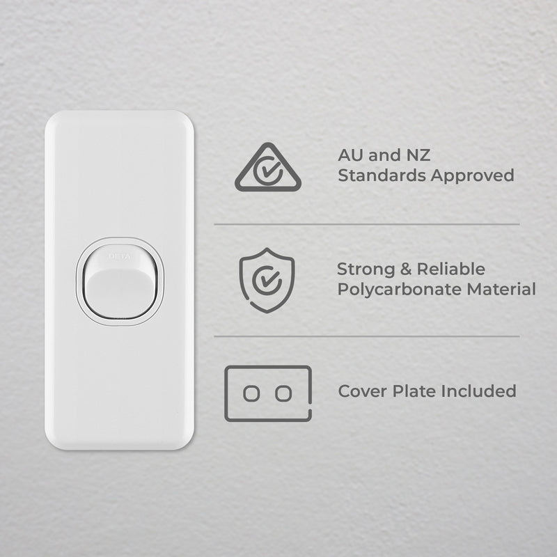 DETA X6 Single Gang Architrave Switch