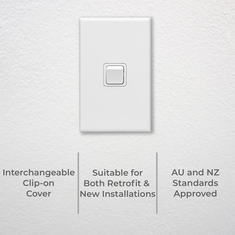 DETA X7 Matte White Vertical Single Gang Switch