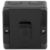 DETA 250V 20 Amp Black IP66 Weatherproof Outdoor Single Switch