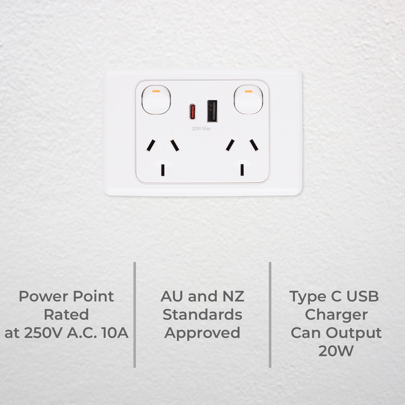 DETA 6000 Double PowerPoint  with USB A+C
