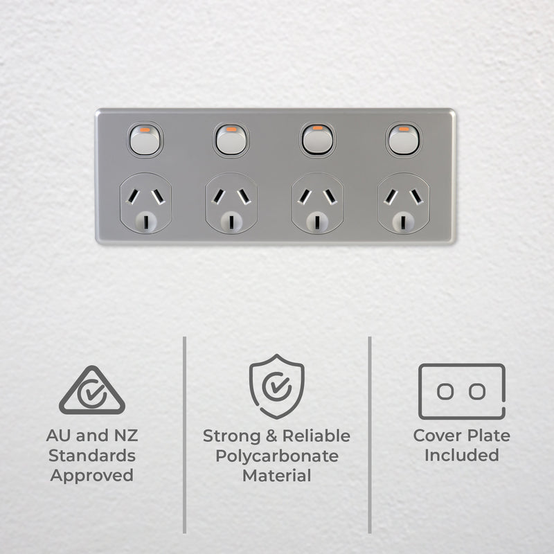 DETA Silver Four Outlet PowerPoint