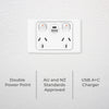 DETA Double Pole Double PowerPoint  with USB A+C