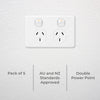 DETA X6 Series White Double Powerpoint - Pack of 5