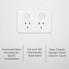 DETA X6 Series White Double Powerpoint- Single Pack