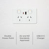 DETA X6 Double PowerPoint  with USB A+C PD 30W Fast Charging
