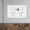 DETA X6 Matte White Double PowerPoint  with USB A+C PD20W Fast Charging