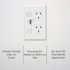 DETA X7 Matte White Vertical Double PowerPoint  with USB Charger