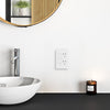 DETA X6 White Vertical Double Power Point With Extra Switch