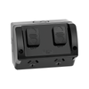 DETA matte black Double Weatherproof Power Point