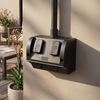 DETA matte black Double Weatherproof Power Point