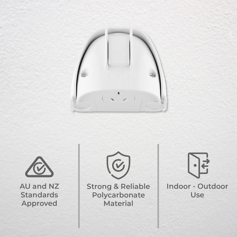 DETA 10 Amp Weatherproof Single PowerPoint with Paddle Lock