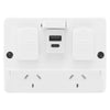 DETA Outdoor Double PowerPoint IP54 with 3.4A USB