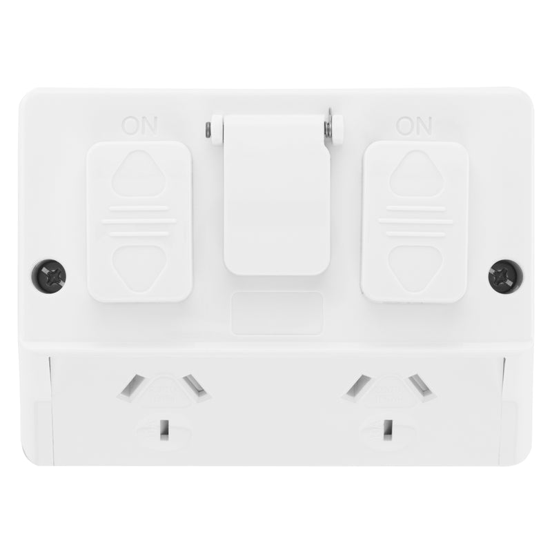 DETA Outdoor Double PowerPoint IP54 with 3.4A USB