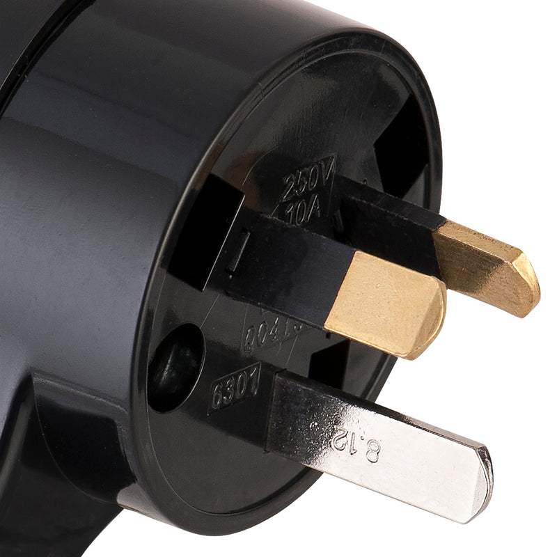 DETA 10 Amp Black Side Entry Plug Top
