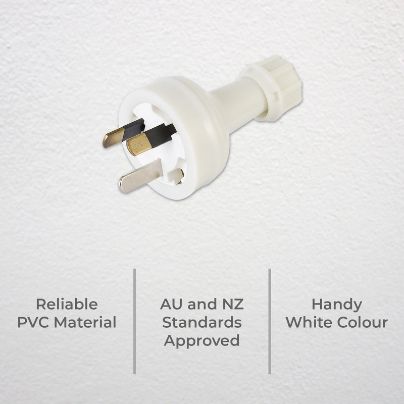 DETA 10A White Plug Top