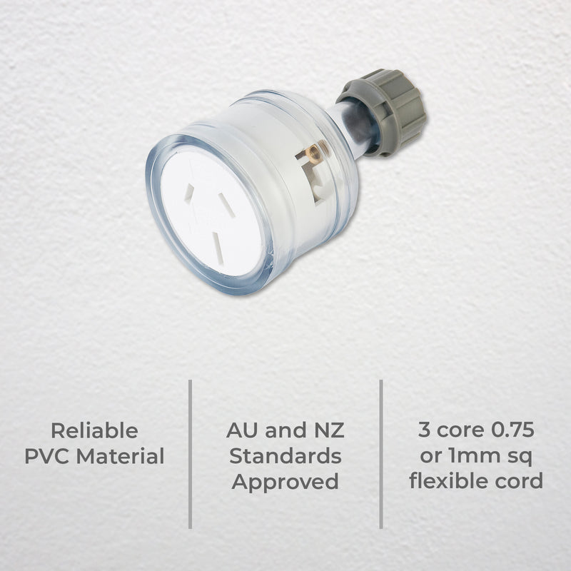 DETA 15A Clear Extension Socket