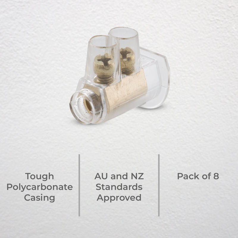 DETA 40 Amp Double Screw Connector - 8 Pack