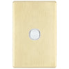 DETA Brushed Gold Finish S-Line 1 Gang Switch Cover Plate