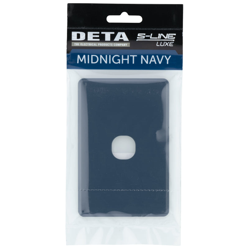 DETA Midnight Navy S-Line 1 Gang Switch Cover Plate