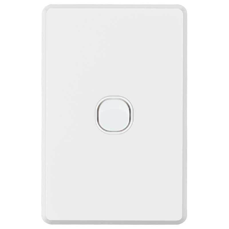 DETA White S-Line Series 1 Aperture Wall Plate