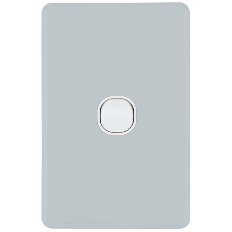 DETA Soft Grey S-Line 1 Gang Switch Cover Plate