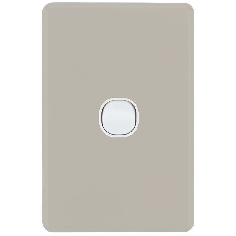 DETA Stone Taupe S-Line 1 Gang Switch Cover Plate