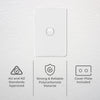 DETA Gloss White S-Line Single Vertical Wall Switch