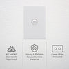 DETA Matte White S-Line Single Vertical Wall Switch