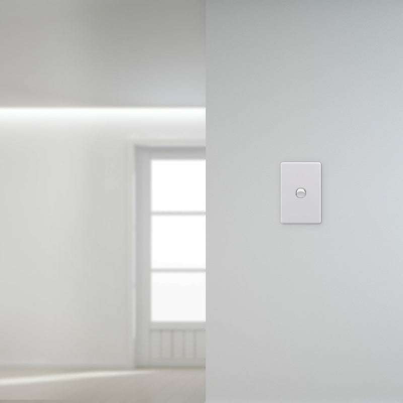 DETA Matte White S-Line Single Vertical Wall Switch