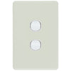 DETA Antique White S-Line 2 Gang Switch Cover Plate