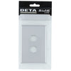 DETA Polished Chrome S-Line 2 Gang Switch Cover Plate