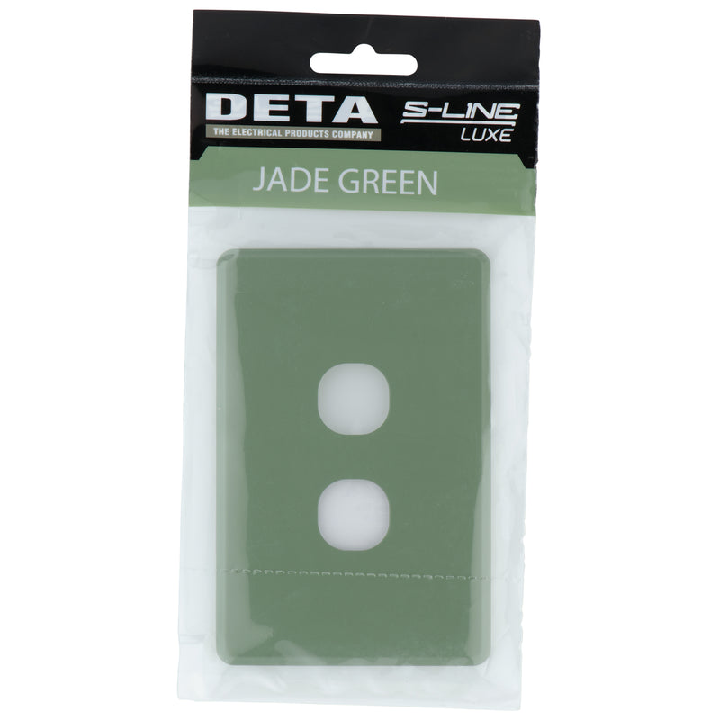 DETA Jade Green S-Line 2 Gang Switch Cover Plate