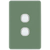 DETA Jade Green S-Line 2 Gang Switch Cover Plate